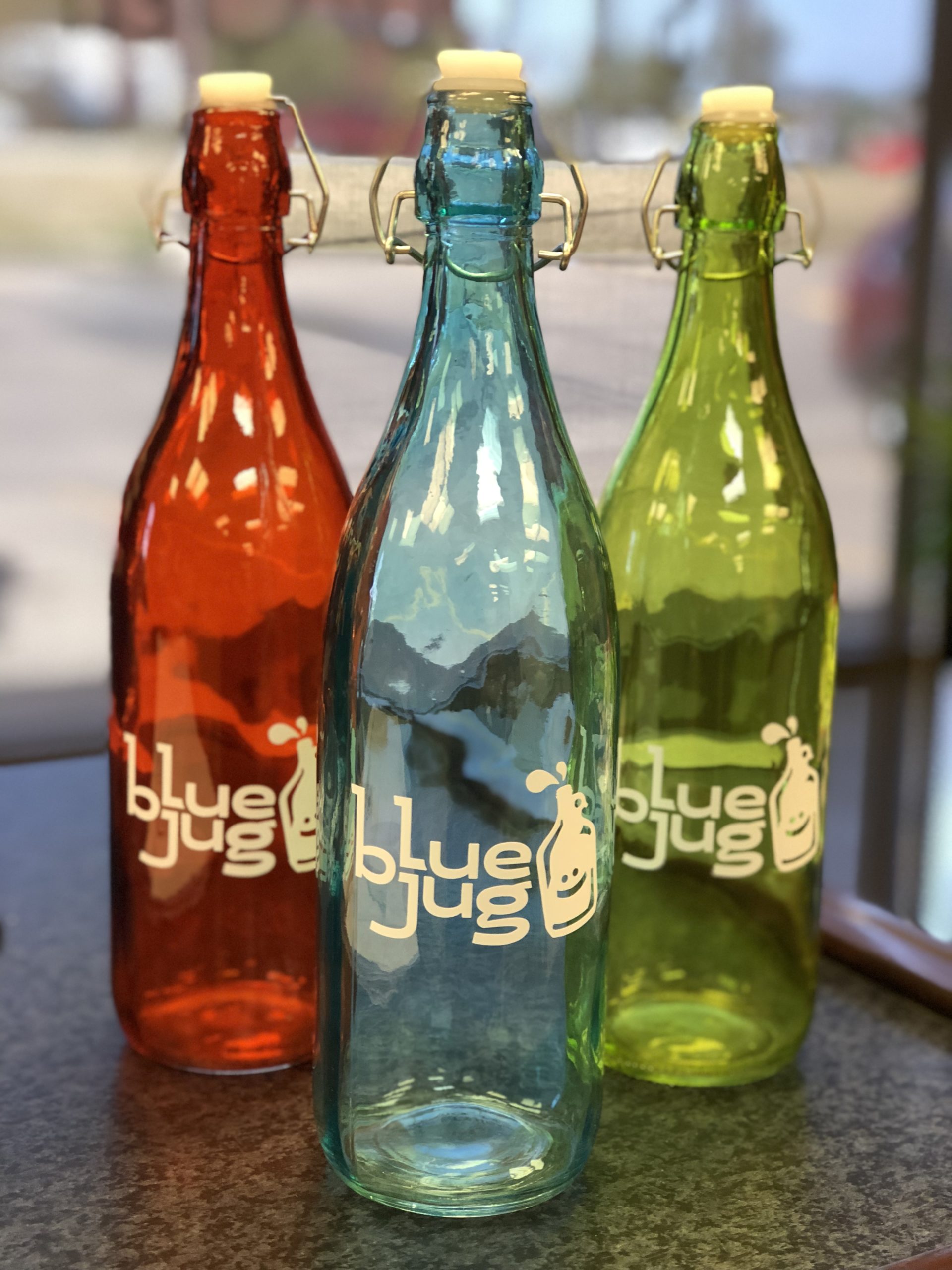 Blue Jug Glass Bottles